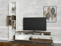 Mobilier pentru living Tulip, Woody Fashion, 160x29.5x166.7 cm, alb/natural