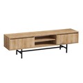 Comoda TV Matias, Elegance, 180x50x40 cm, natural/negru
