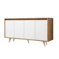 Bufet inferior Shans, Mod Design, 140x40x86 cm, natural/alb