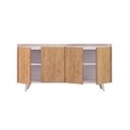 Bufet inferior Nossa, Mod Design, 140x40x86 cm, natural/alb