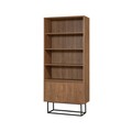 Biblioteca Reea, Sapphire, 80x36x182 cm, maro/negru