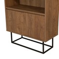 Biblioteca Reea, Sapphire, 80x36x182 cm, maro/negru