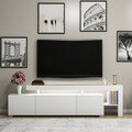 Comoda TV Beliz, Inarch, 192x37x53 cm, alb