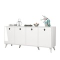 Bufet inferior Elite, Mezza, 180x45x80 cm, alb