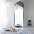 Oglinda decorativa Portal, Neostill, 65x180 cm, negru mat