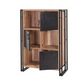 Biblioteca Cosmo Neva, Sapphire, 89x35x127 cm, natural/negru