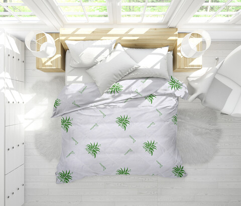 Aloe Vera Essence Téli paplan steppelt mikroszál, 140x200 cm, 350g/mp, meleg