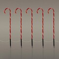 Candy 5 darabos Fénydekoráció szett, H74 cm, szintetikus, fehér/piros