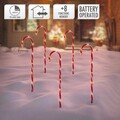 Candy 5 darabos Fénydekoráció szett, H74 cm, szintetikus, fehér/piros