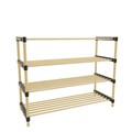 Seowood Cipő rendszerező, cu 4 polccal, 58.5 x 56 x 28 cm, tömörfa, természetes