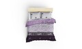Lenjerie de pat dubla King, 3 piese, 220x240 cm, 100% bumbac ranforce, Beverly Hills Polo Club, BHPC 004, lila