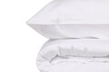 Lenjerie de pat pentru o persoana, 2 piese, 135x200 cm, 100% bumbac satinat, Cotton Box, Elegant, alb
