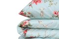 Lenjerie de pat dubla King, 3 piese, 220x240 cm, amestec bumbac, Eponj Home, Alanur, menta