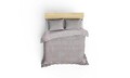 Lenjerie de pat dubla King, 3 piese, 220x240 cm, amestec bumbac, Eponj Home, Kralice, maro nurca