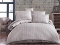 Lenjerie de pat dubla King, 3 piese, 220x240 cm, 100% bumbac satinat, Hobby, Ekose, gri piatra
