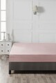 Cearceaf de pat cu elastic, 130x200 cm, 100% bumbac, Patik, Dusty Rose, roz pudra