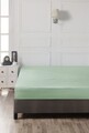 Cearceaf de pat cu elastic, 160x200 cm, 100% bumbac ranforce, Patik, Green, verde