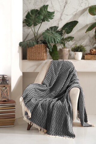 Cuvertura, 170x210 cm, amestec bumbac, Vizyon, Viaden, antracit