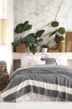 Cuvertura Double Pique, 200x230 cm, 100% bumbac, Seritli, Viaden, antracit