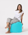 Taburet puf, Square Pouf, Ferndale, 45x45 cm, poliester impermeabil, turcoaz