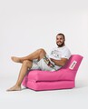 Fotoliu extensibil, Siesta, Ferndale Bean Bag, 55 - 180 cm, poliester impermeabil, roz