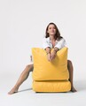 Fotoliu extensibil, Siesta, Ferndale Bean Bag, 55 - 180 cm, poliester impermeabil, galben
