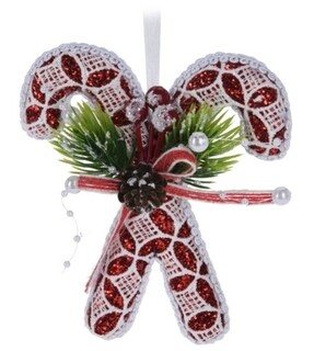 Piros/Fehér, Candy w circle and rhombus