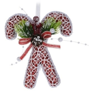 Piros/Fehér, Candy w canvas pattern