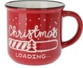 Christmas Loading Bögre, 420 ml, porcelán, piros