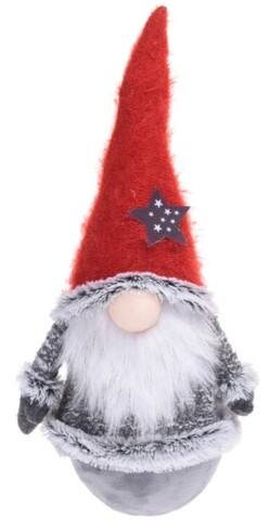 Decoratiune luminoasa Boy Gnome w star, 17x13x43 cm, poliester, multicolor