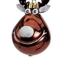 Glob Reindeer w dots, Decoris, 5.5x5.5x11.5 cm, plastic, maro