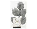 Set 12 decoratiuni Leaves, Decoris, 36x6x2 cm, plastic, argintiu