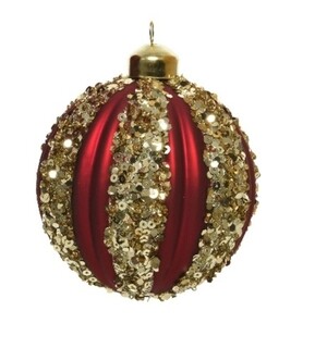 Red with sequins
