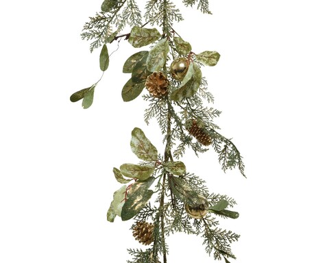 Globes and Pinecones Fényfüzér, 120x20x7 cm, polietilén, színes