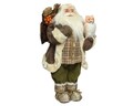 Decoratiune Santa w owl, Decoris, 16x21x45 cm, poliester, maro