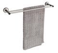 Suport prosoape de baie, Wenko, UV-Loc, Udine, 61 x 5 x 11 cm, inox, gri/negru