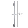 Bara cu suport pentru dus, Wenko, Classic, 70 cm, inox, gri