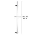 Bara cu suport pentru dus, Wenko, Design, 68 cm, inox, gri