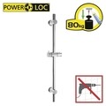 Bara cu suport pentru dus, Wenko, Shower, 70 cm, inox, gri