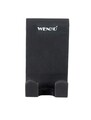 Suport cu agatatoare pentru dus, Wenko, Verna Duo, 5 x 9.5 x 7 cm, silicon, negru