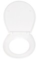 Capac de toaleta cu sistem automat de coborare, Wenko, Easy-Close White Marble, 38 x 44.5 cm, duroplast, multicolor