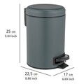 Cos de gunoi pentru cosmetice, Wenko, Leman, 3 L, 17 x 25 x 22.5 cm, plastic, verde