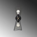 Aplica de perete, Zeyno - 3295, Tatum, 16 x 16 x 48 cm, 2 x E27, 40W, negru