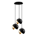 Lustra, Berceste - 252-S2, Sheen, 40 x 114 cm, 3 x E27, 40W, negru/auriu