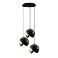 Lustra, Berceste - 252-S2, Sheen, 40 x 114 cm, 3 x E27, 40W, negru/auriu