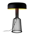 Lampa de masa, Fellini - MR-123, Alby, 36 x 57 cm, 2 x E27, 40W, negru/auriu