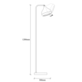 Lampadar, Yildo - 6906, Opviq, 30 x 17 x 120 cm, 1 x E27, 40W, negru/cupru