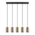 Lustra, Kem - 6386, Opviq, 79 x 9 x 120 cm, 5 x E27, 40W, aramiu/negru