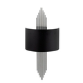 Aplica de perete, 618 - A, Opviq, 75 x 10 x 22 cm, 1 x E27, 40W, negru/argintiu