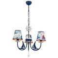 Lustra copii, Av-1416-Boat, Aurora, 52 x 75 cm, 3 x E14, 40W, albastru